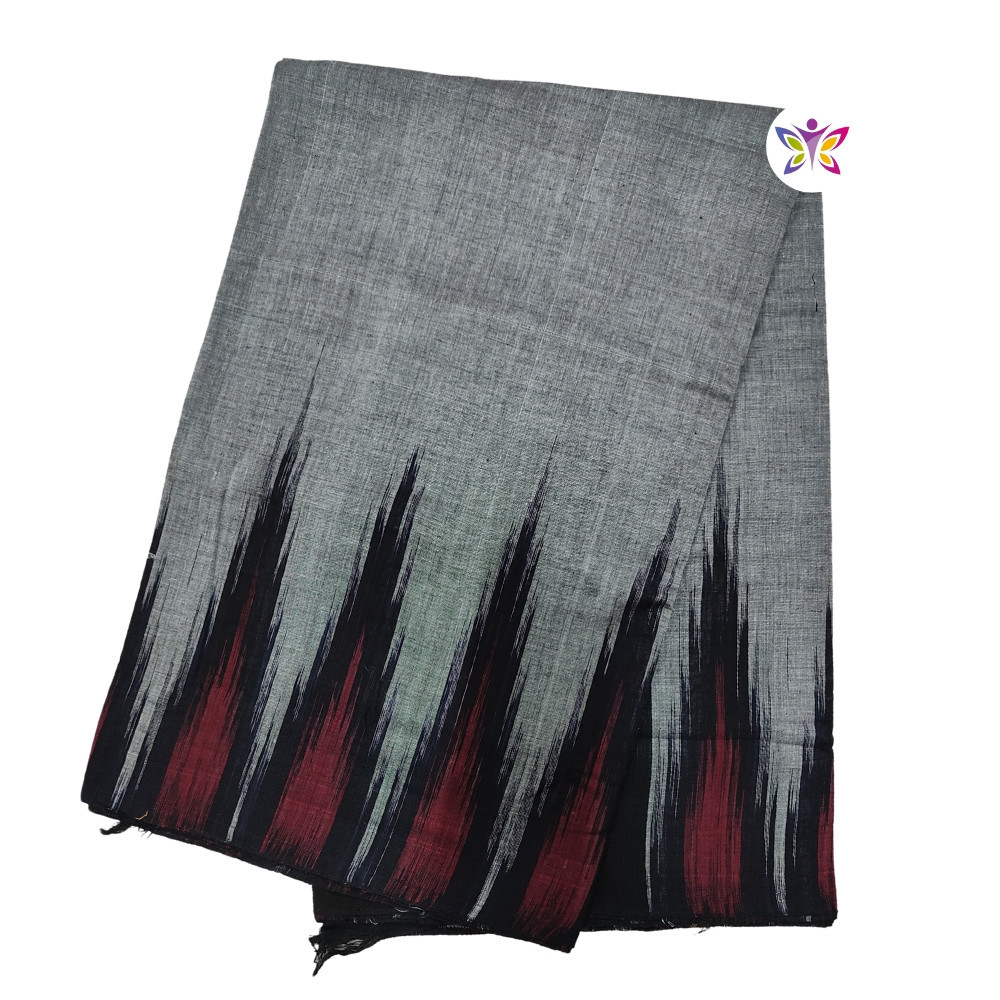 Cotton Temple Border Sarees ikkat